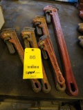 LOT: (5) Assorted Pipe Wrenches, 12 in. to 36 in.