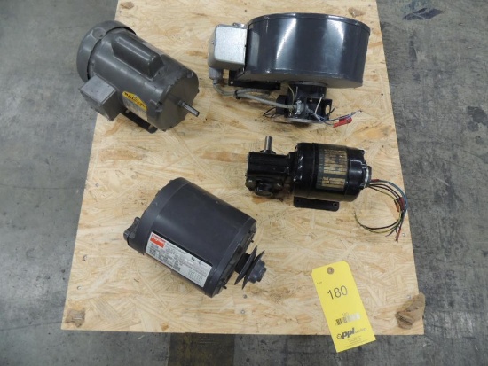 LOT: (2) Motors, Baldor .5 HP, 48 Frame, 115/208/230 Volt, Dayton .25 HP 56 Frame, 208/220/440 Volt,