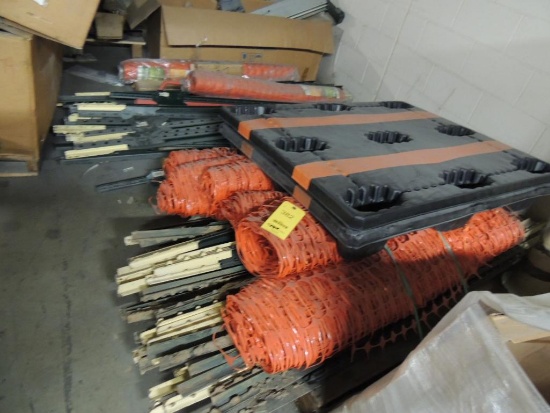 LOT: Misc. Steel Fence Posts and Poly Fencing