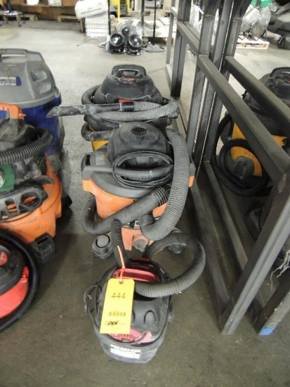 LOT: (3) Shop Vacs, Shop Vac and Rigid