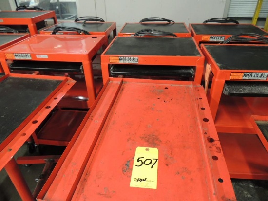 LOT: (2) U-Line Work Tablet Carts and Stand