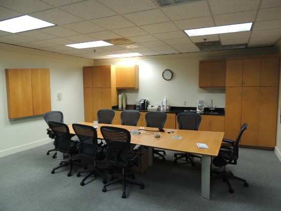 LOT: Krug Conference Table 5ft. x 12 ft. W/ Barco Click Share & Cheston Controller, Built In Phone