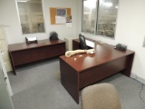 LOT: L Desk, (2) Office Desks, U Desk, Conference Table, Chairs, File Cabinets, Open Book Cases