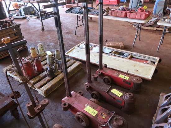 American Forge & Foundry 80 Ton Model 549SD Pneumatic Floor Jack, S/N 20141184320