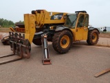 Caterpillar TL1055 4x4xL Telescopic Forklift, S/N TBM00843, 55 ft. Reach, Hydraulic Leveling,