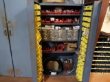 Durhan 2-Door Steel Cabinet with Inside Trays, with Contents of Assorted Tube Fittings