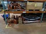 LOT: Assorted Conveyor Parts including V-Rollers, Rubber Rollers & Supports on (2) Sections Pallet