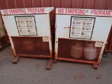 LOT: (2) Propane Storage Cages, with Propane Bottles