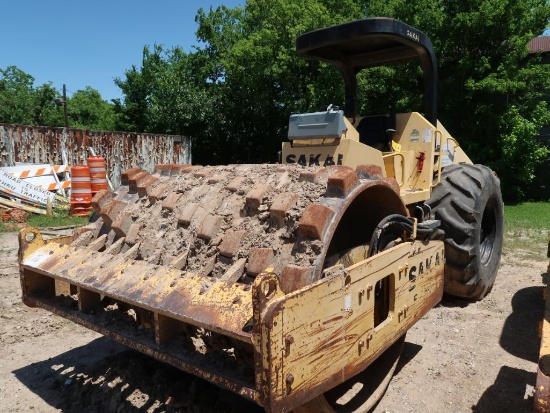 2008 Sakai Vibratory Sheeps Foot Compactor Model SV505, S/N VSV16-50506, 84 in. Drum Length, 55 in.
