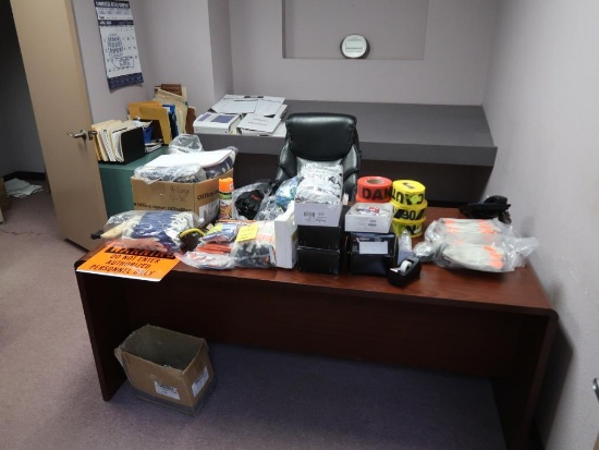 Contents of (4) Offices including (1) Electric Powered Drafting Table, (7) Desks, (10) Chairs, (2)
