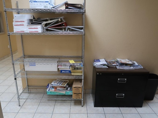 LOT: (1) Metro Rack, (1) File Cabinet