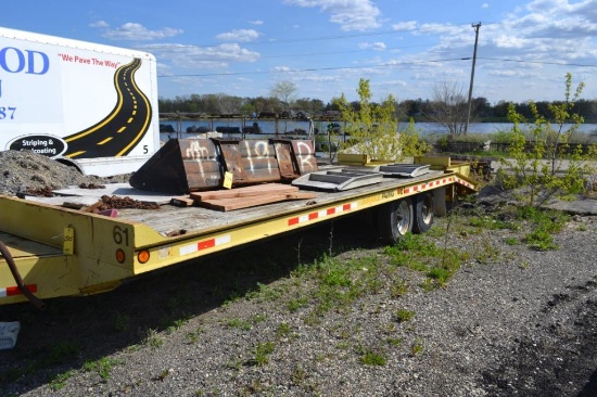 1999 Felling 96 in. x 20 ft. Wood Deck Single-Axle Flatbed Trailer, VIN 5FTDE2524X1013076, 60 in.