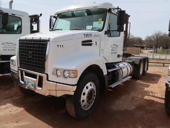 2012 Volvo Model VHD (389), Tandem Axle Tractor, w/Winch, D13 Volvo 14.9L L6 Diesel, 13-Speed Trans,