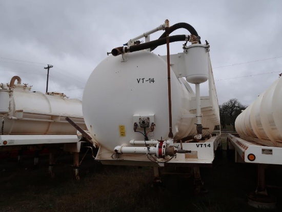 2013 Troxell Vacuum Trailer (DAMAGED SIDE), 150 BBL, VIN: 1T9TA4327E1867227, Unit VT14
