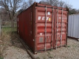 LOT: 2003 20 ft. Conex Box w/Contents, New Truck Drums, Shoes, Hubs, TRASA Pump, Paint Sprayer, Gas