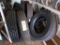 LOT: (9) Assorted Semi Truck & Trailer Tires (located inside red Conex box)