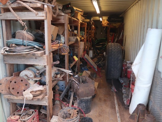 LOT: 40 ft. Conex Box, with Contents including Truck & Trailer Parts