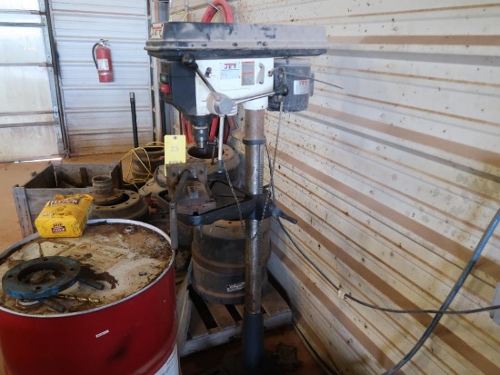 LOT: Jet 15 in. Floor Stand Drill Model J-2500, 6 in. Bench Grinder with Stand