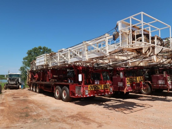 Rig 36: N.O.V. 5XL 5C Well Service Rig, Detroit S-60, Allison Transmission, 104 ft. 250 lb. Derrick