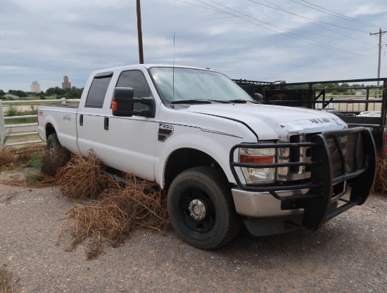 2008 Ford 4x4 Crew Cab Pick-up Truck Model F-250 XLT Super Duty, VIN 1FTSW21R28ED70641, Power Stroke
