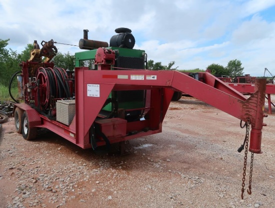 LOT: 2007 Amer 15 ft. Tandem-Axle Gooseneck Trailer Model Power Swivel, VIN 17YGN14227B036573, John