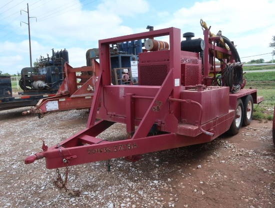 LOT: 2016 Custom 14 ft. Tandem-Axle Trailer, VIN 20163613708A, Cummins 4-Cylinder Diesel Engine,