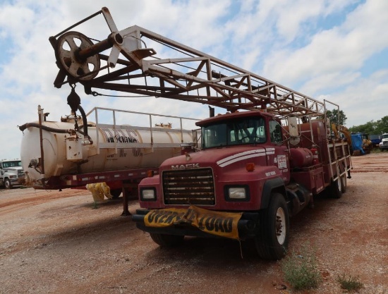1992 Mack Tandem-Axle Swab Rig Truck Model RD688S, VIN 2M2P296Y0NC013420, 10-Speed Transmission,