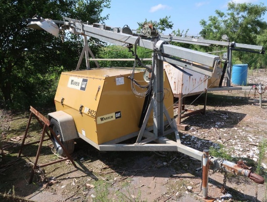 Warren CAT Light Tower Model WCW64MH, 1788 hours indicated (does not run)