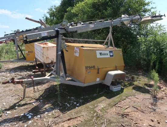 Warren CAT Light Tower Model WCW64MH, 5205 hours indicated (does not run)