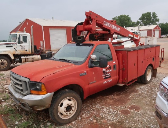 2004 Ford 4x4 Bucket Truck Model F-550 Super Duty, VIN 1FDAF57P44ED25516, Turbo Diesel, Automatic