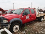 2007 Ford Single-Axle Crew Cab Flatbed Truck Model F-550 XL Super Duty, VIN 1FDAW56P97EA91914, 9 ft.
