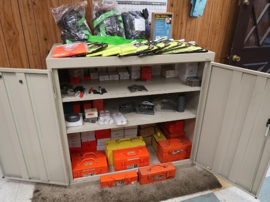 LOT: (1) 2-Door Steel Cabinet with Assorted Shims (in office)