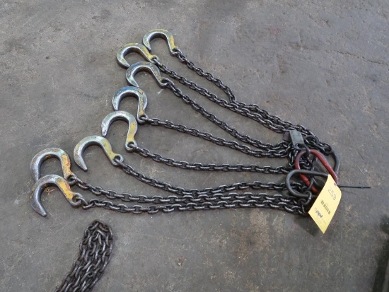 LOT: (4) 1/4 in. 2-Leg Chain Slings