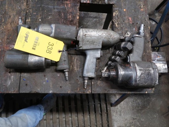 LOT: (4) Assorted Pneumatic Impact Guns - (1) 3/4 in., (3) 1/2 in.