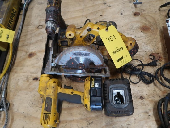 LOT: Assorted Dewalt Cordless Tools