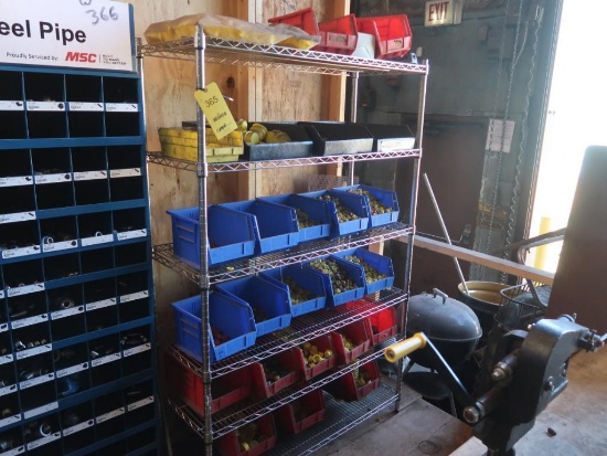 LOT: Metro Rack with Assorted Plastic Plugs
