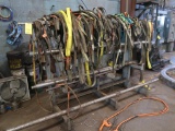 LOT: (1) Cantilever Rack with Large Quantity of Lifting Straps (no shafts)