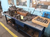 LOT: Cincinnati Mill Tooling, Holders, Hold Downs, Cabinet, Work Table