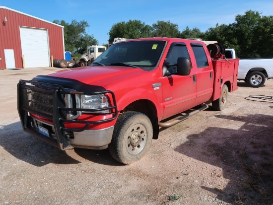 2005 Ford Crew Cab Service Truck Model F-250 Super Duty, VIN 1FTSW21P05EB91203, Diesel, Service