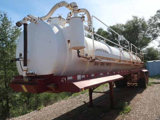 2007 Shopbuilt Vacuum Transport Trailer, VIN 20072743706D (#TR-41) (LOCATED IN FREEDOM, OK.)