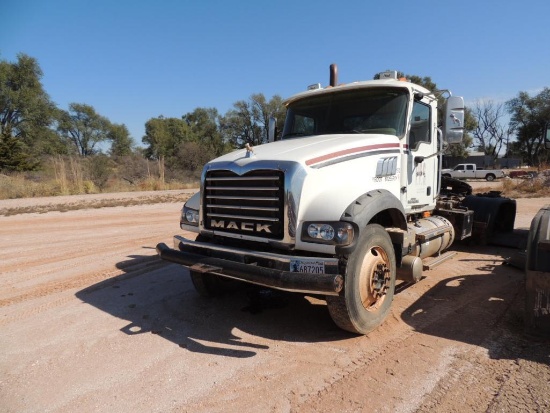 2009 Mack GU713 Vacuum Tractor, MP7, (Not In Service) Vin # 1M2AX04Y99M0054