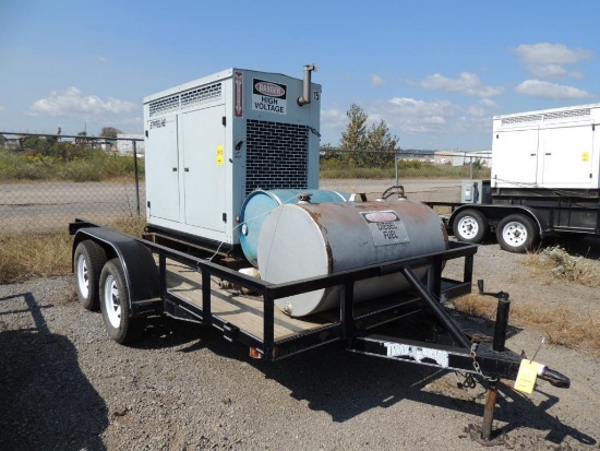 Stateline 30 KW Syncronous AC Generator Model SJ30, John Deere Diesel Power, Mounted on Texas Bragg