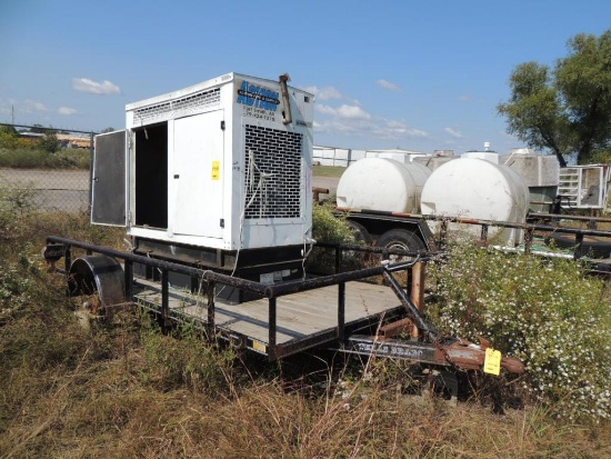 Magna Pus 14 KW Syncronous AC Generator Model 282CSL1606-1I, Perkins Diesel Power, Mounted on Trail