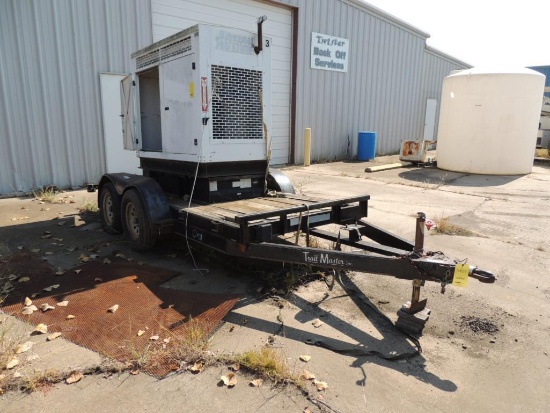 Magna Pus 14 KW Syncronous AC Generator Model 282CSL1606-1I, Perkins Diesel Power, Mounted on Trail