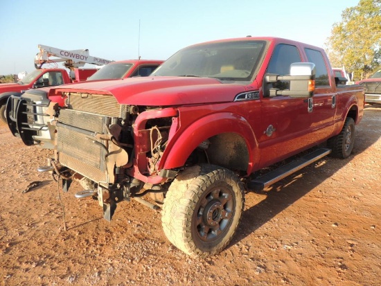 2014 FORD F250 XLT SD Crew Cab Short Bed, 4x4, (No Motor 6.7) Auto Trans, Vin # 1FT7W2BT6EEA66062