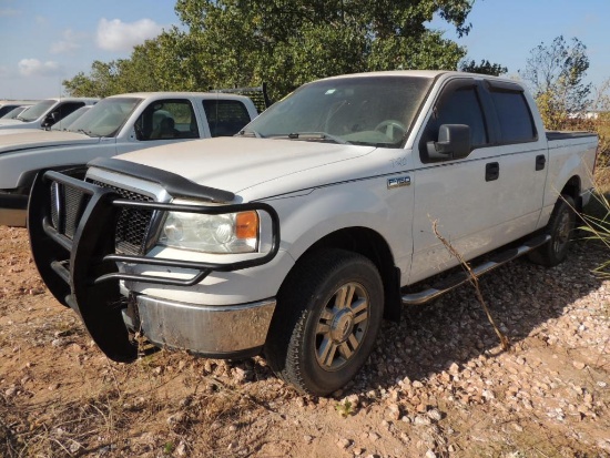 2008 Ford F150 XLT Crew Cab 4x4 Short Bed, 5.4 Triton, Auto Trans, Vin # 1FTPW14V28FC06096 (T-020)