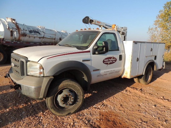 2005 Ford F550 Std. Cab Service Truck, 4x2, 6.0 Power Strke, 5 Spd. Trans, Titan 9 Ft. Service Box