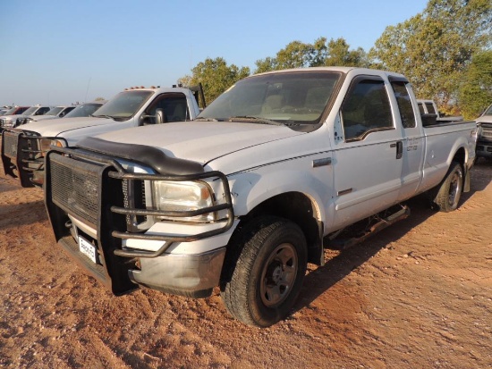2005 FORD F250 XLT SD Ext. Cab 4x4 Long Bed, 6.0 Power Stroke, Auto Trans, Vin # 1FTSX21P35EA91061