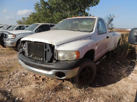 2004 Dodge Ram 3500 Std. Cab Long Bed 4x4, 5.9 Turbo Diesel, Auto Trans, Hole in Block, Vin #