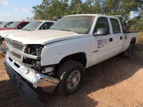 2003 Chevrolet Silverado 2500 HD Crew Cab 4x2 Long Bed, 6.0 Gas, Auto Trans, Vin # 1GCHC23UX3F230666